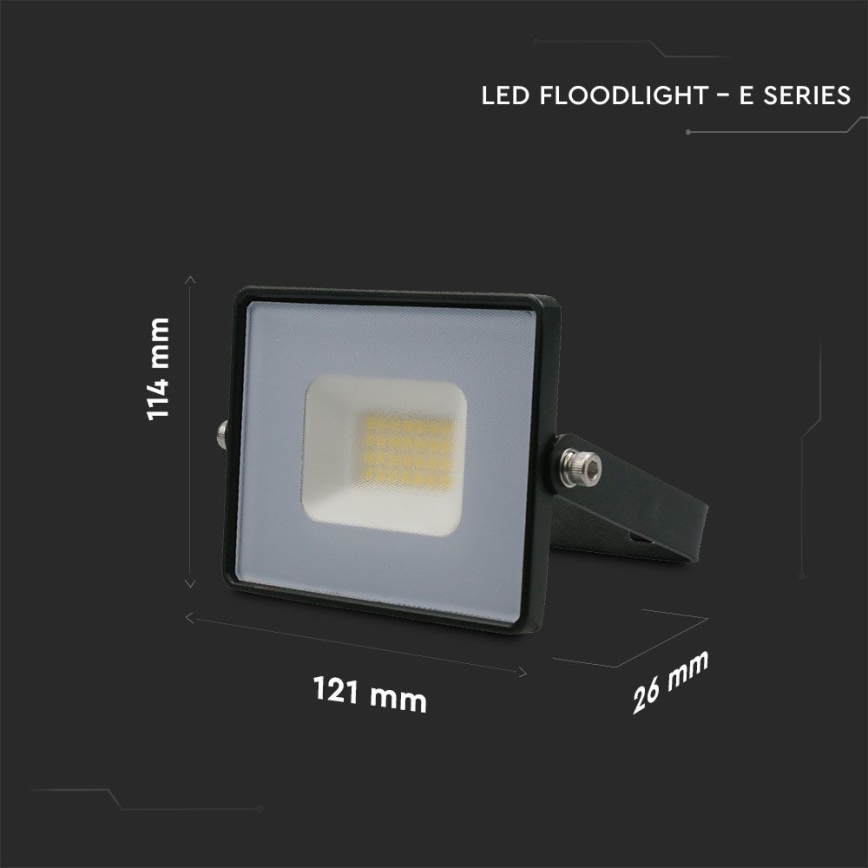 Projecteur LED/20W/230V 6500K IP65 noir