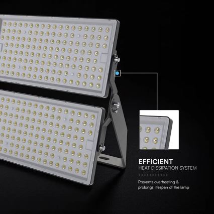Projecteur LED 500W/230V 6500K IP65 gris