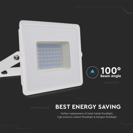 Projecteur LED/50W/230V 6500K IP65 blanc