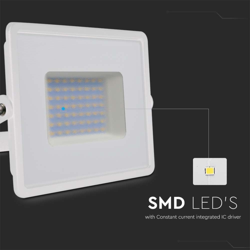 Projecteur LED/50W/230V 6500K IP65 blanc