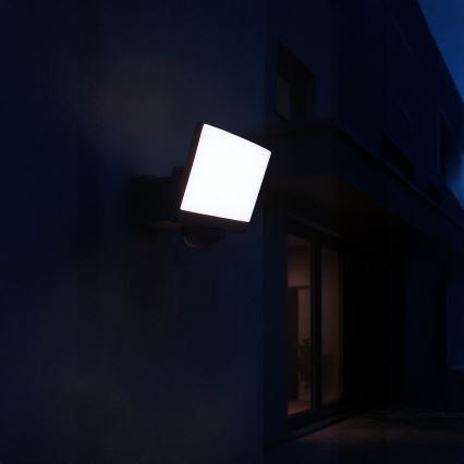 Projecteur LED avec capteur de mouvement et capteur crépusculaire DAVOS LED/30W/230V IP54 noir
