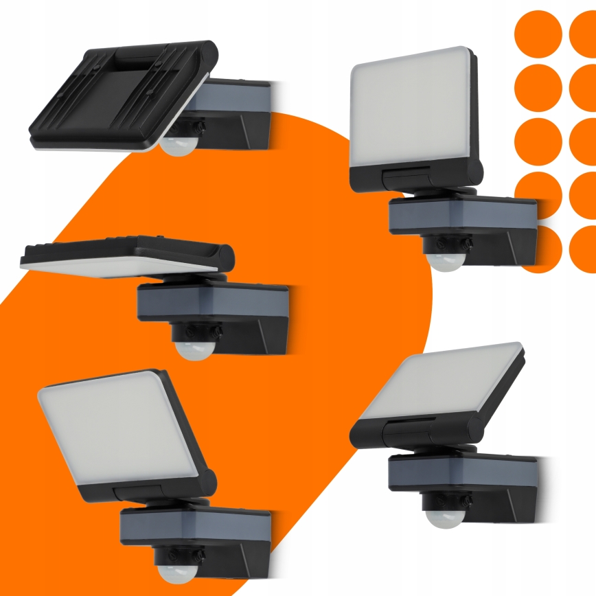 Projecteur LED avec capteur de mouvement et détecteur crépusculaire LED/24W/230V 4200K IP54 noir