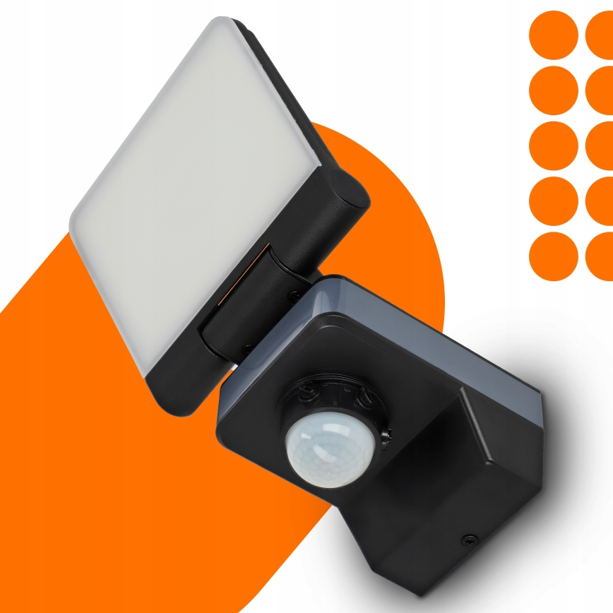 Projecteur LED avec capteur de mouvement et détecteur crépusculaire LED/24W/230V 4200K IP54 noir