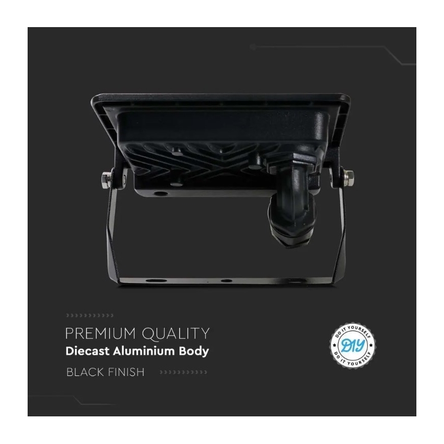 Projecteur LED avec connexion directe SAMSUNG CHIP LED/10W/230V IP65 6500K noir