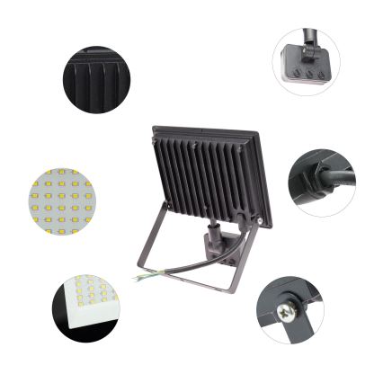 Projecteur LED avec détecteur de mouvement NOCTIS LUX 3 3 LED/50W/230V 3000K IP44 noir