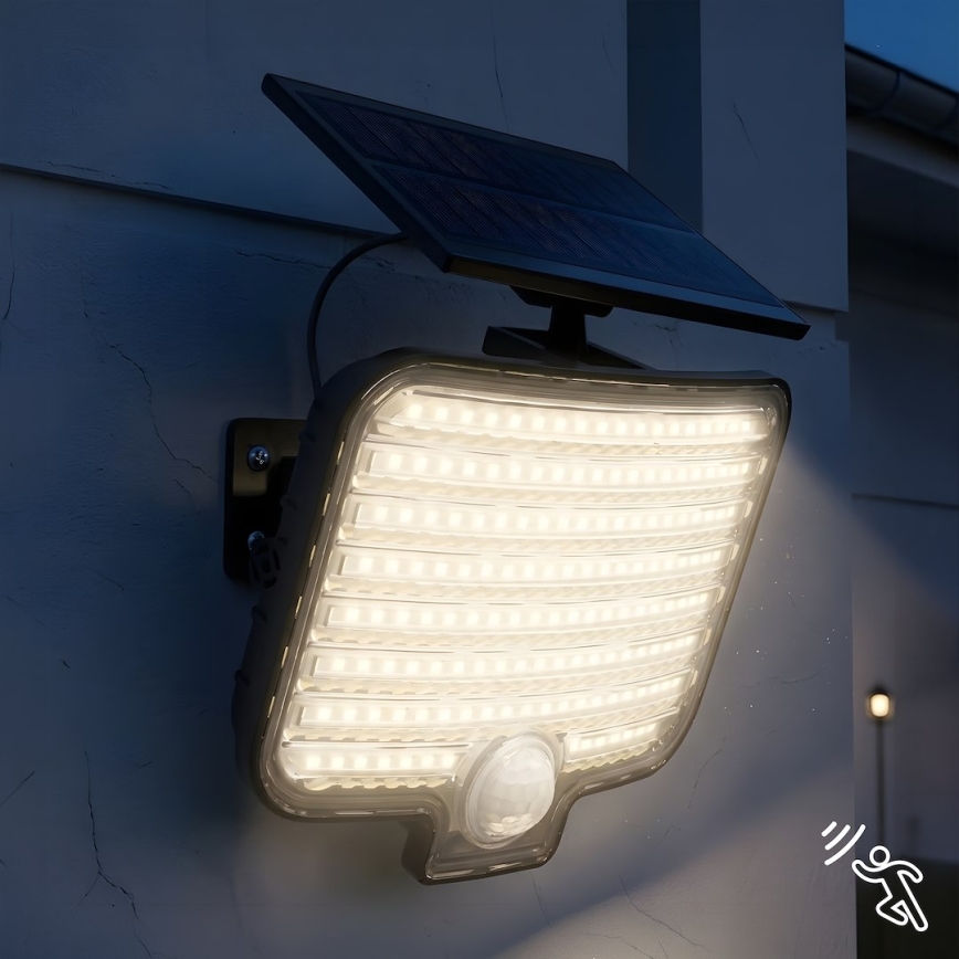 Projecteur LED avec détecteur et panneau solaire ALEX LED/5,5W/3,7V 1200 mAh IP44