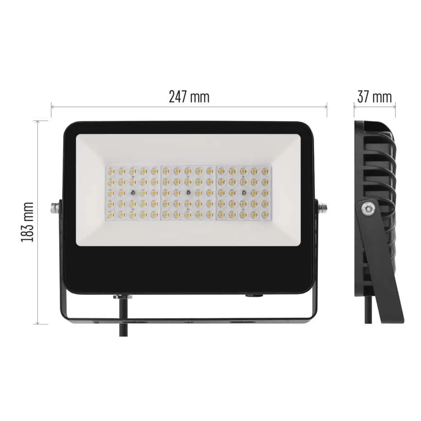 Projecteur LED AVENO 48 W 230 V 4000 K 7200 lm IP66, noir