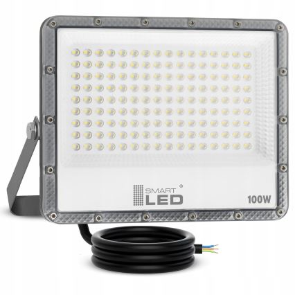 Projecteur LED d'extérieur 100 W, 230 V, 4500 K, IP65, gris