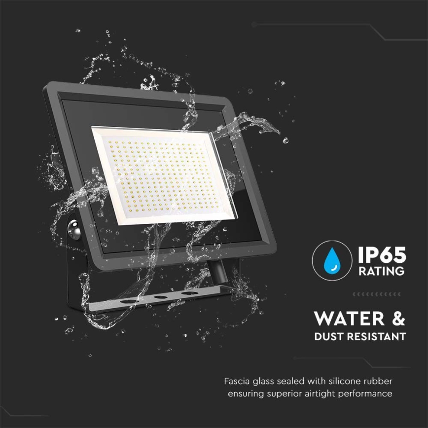 Projecteur LED d'extérieur LED/200W/230V 6500K IP65 noir