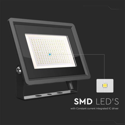 Projecteur LED d'extérieur LED/200W/230V 6500K IP65 noir