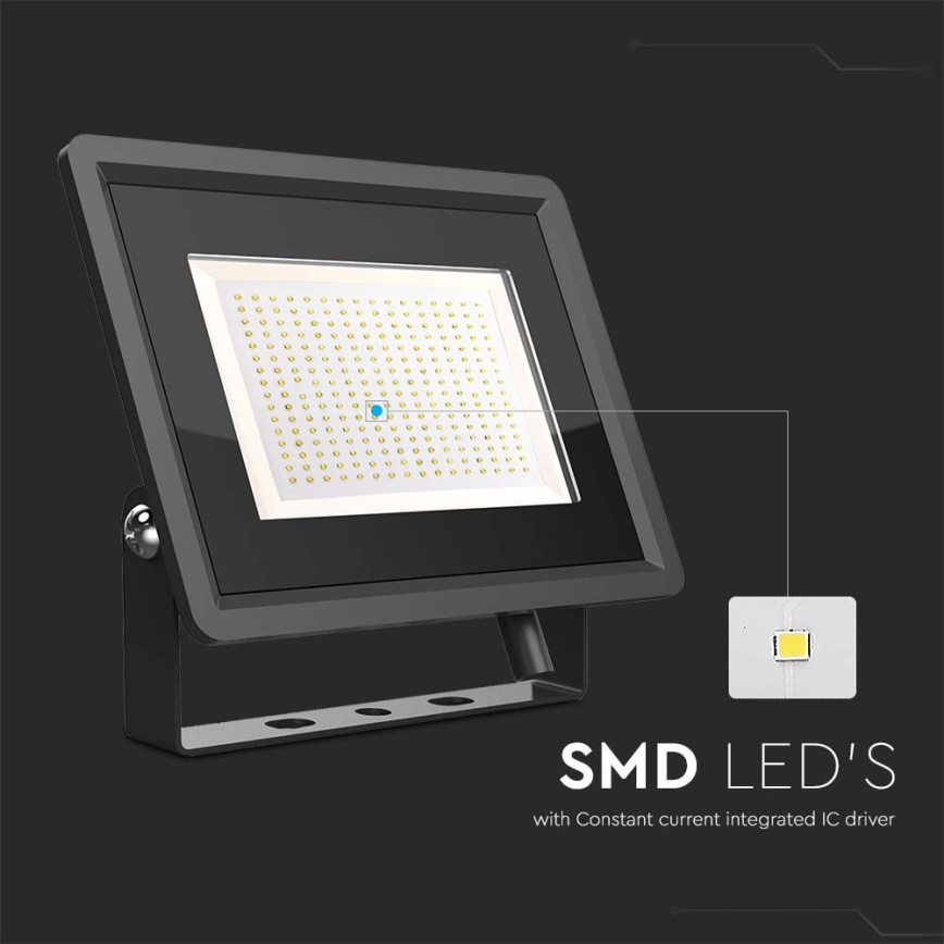 Projecteur LED d'extérieur LED/200W/230V 6500K IP65 noir
