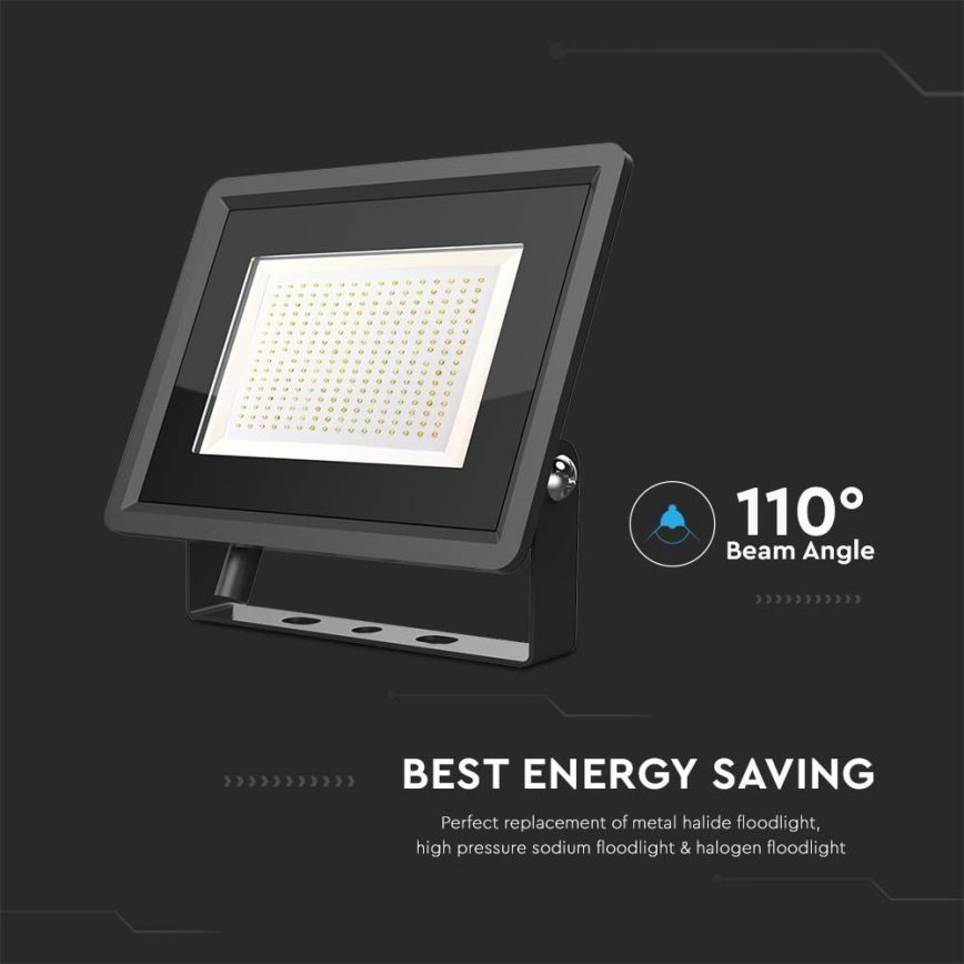Projecteur LED d'extérieur LED/200W/230V 6500K IP65 noir