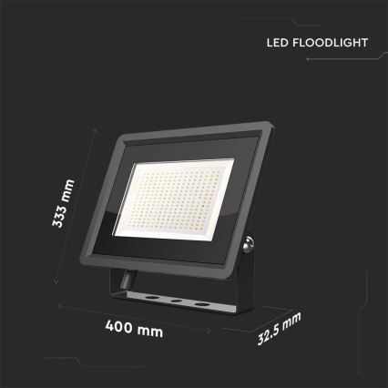 Projecteur LED d'extérieur LED/200W/230V 6500K IP65 noir