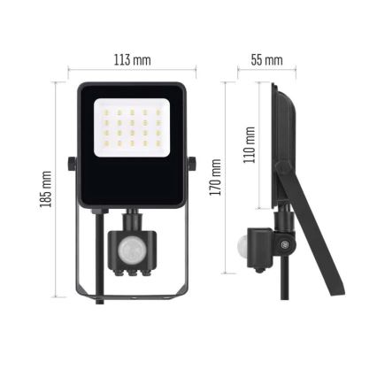 Projecteur LED avec capteur VISIO LED/10W/230V 4000K IP65