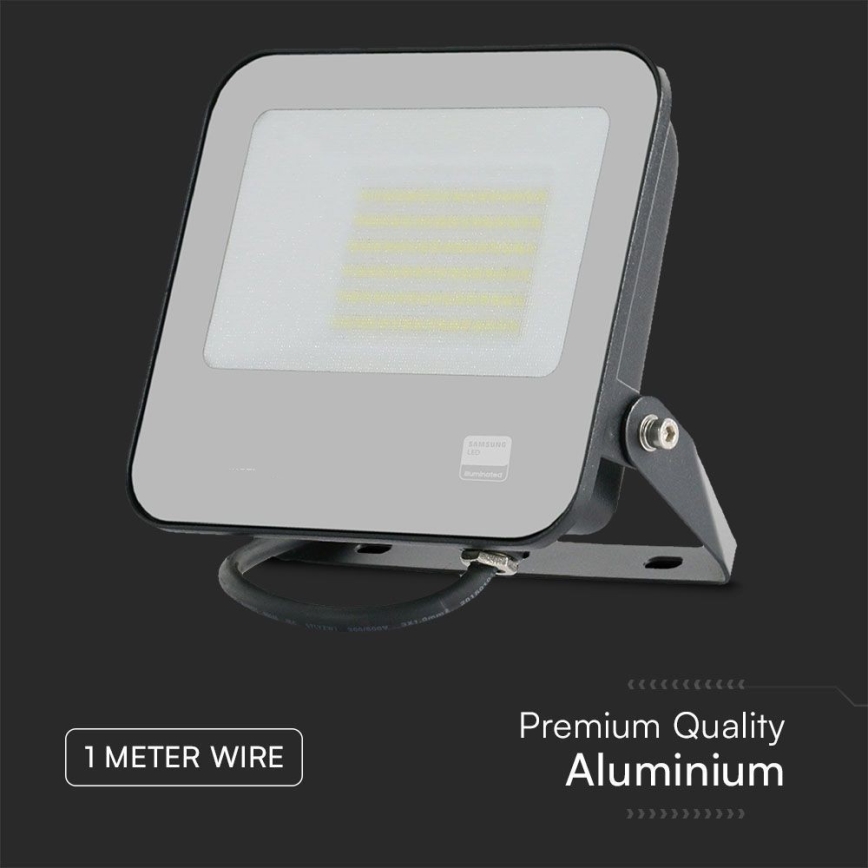 Projecteur SAMSUNG CHIP LED/50W/230V 6500K IP65 noir