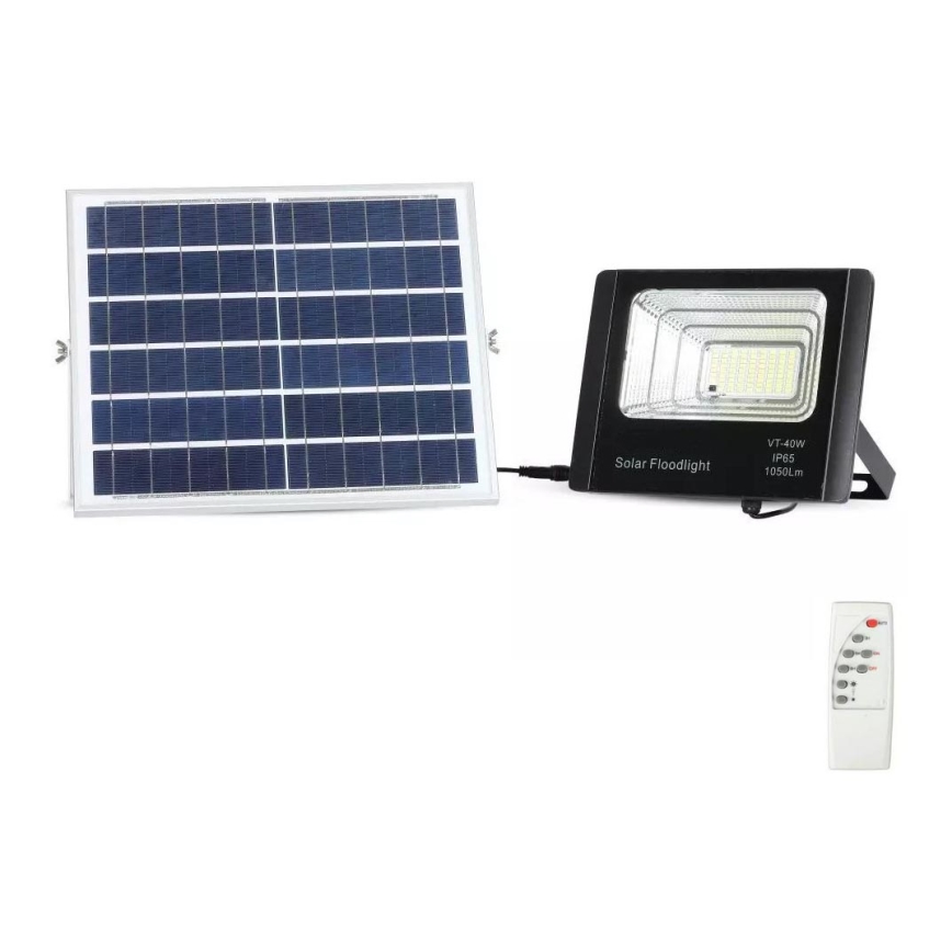 Projecteur solaire à intensité variable LED/16W/3,2V 4000K IP65 + télécommande