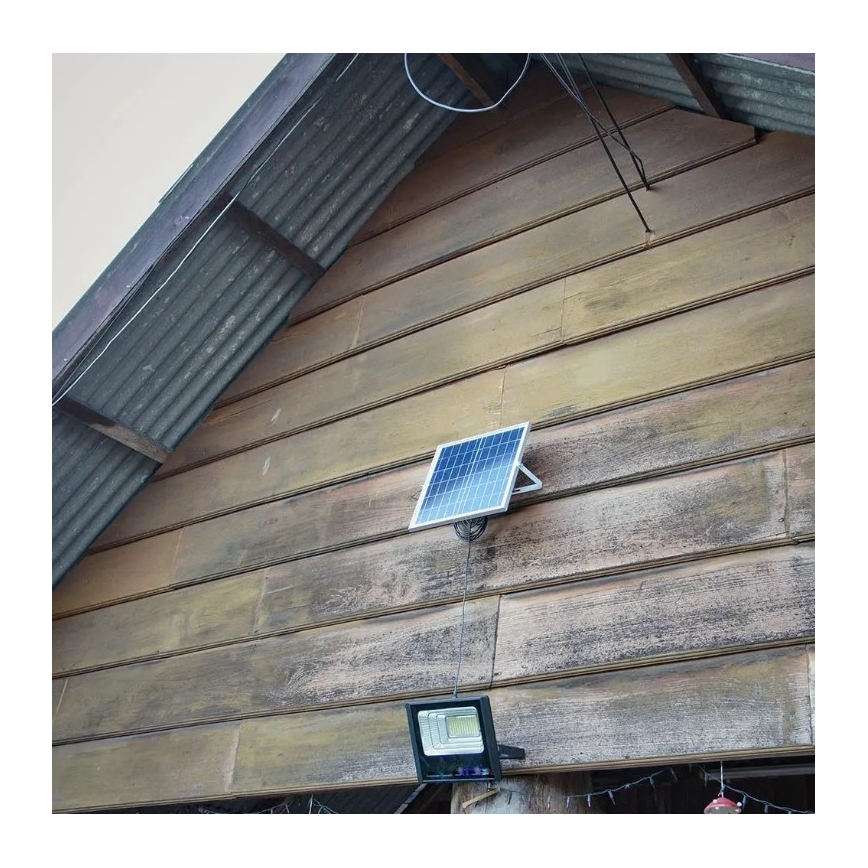 Projecteur solaire à intensité variable LED/20W/6,4V 4000K IP65 + télécommande