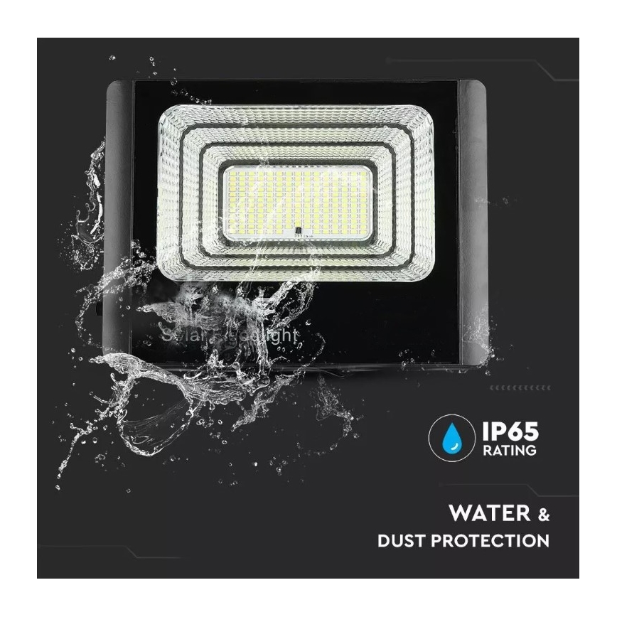 Projecteur solaire à intensité variable LED/20W/6,4V 4000K IP65 + télécommande