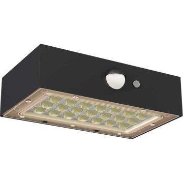 Projecteur solaire avec détecteur de mouvement LED/3,7V 1200mAh 4000K IP65 noir