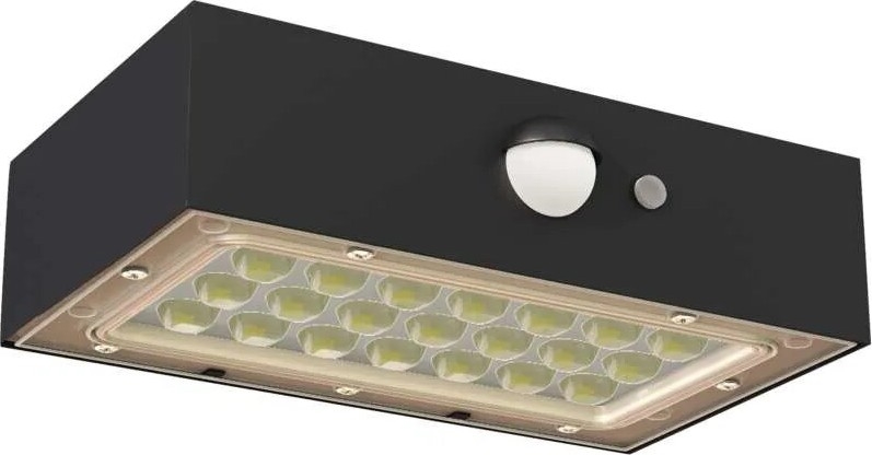 Projecteur solaire avec détecteur de mouvement LED/3,7V 1200mAh 4000K IP65 noir