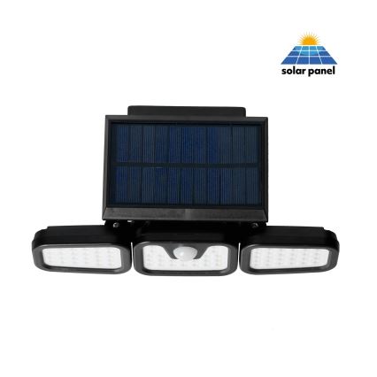 Projecteur solaire avec détecteur LED/1,5W/3,7V 6000K IP44 2400 mAh