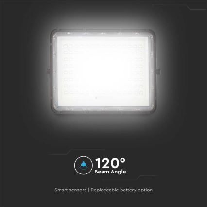 Projecteur solaire d'extérieur LED/200W/3,2V 4000K noir IP65 + télécommande