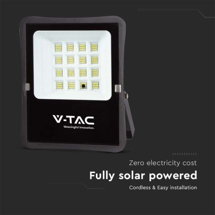 Projecteur solaire extérieur LED/12W/3,2V 6400K IP65 + Télécommande
