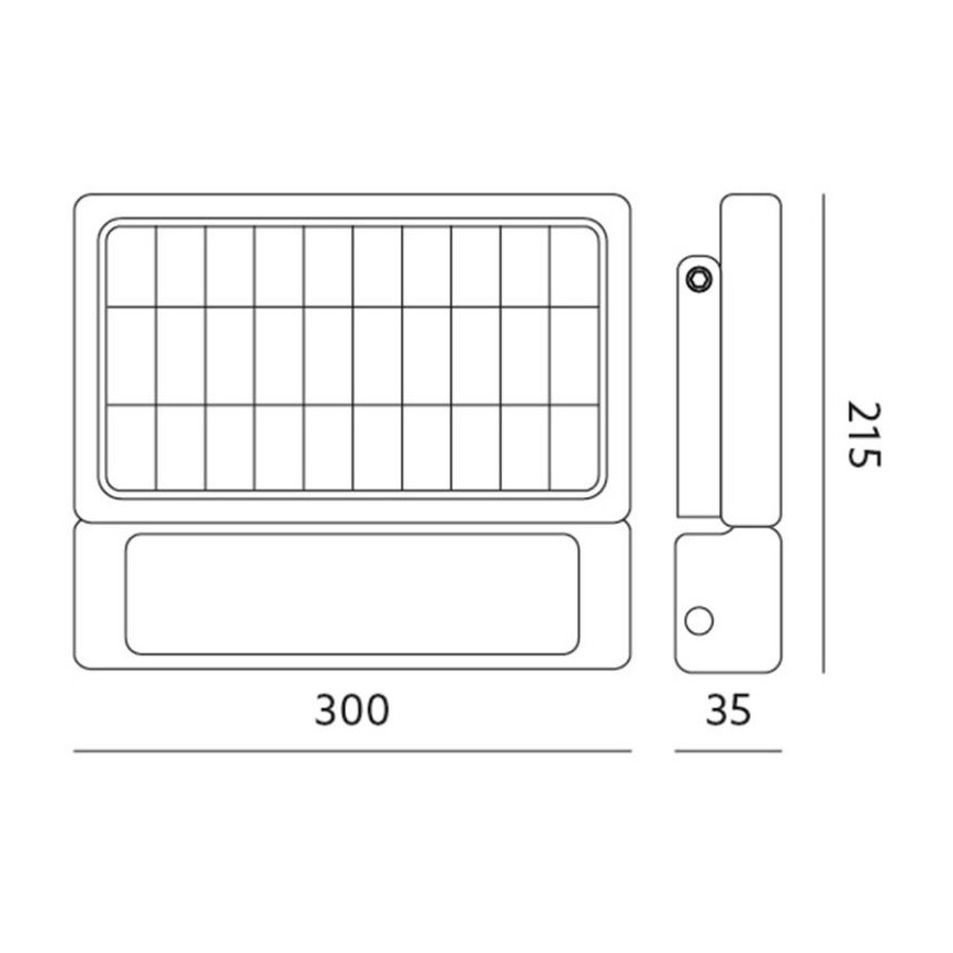 Projecteur solaire LED avec détecteur LED/10W/3,7V 4000K IP65