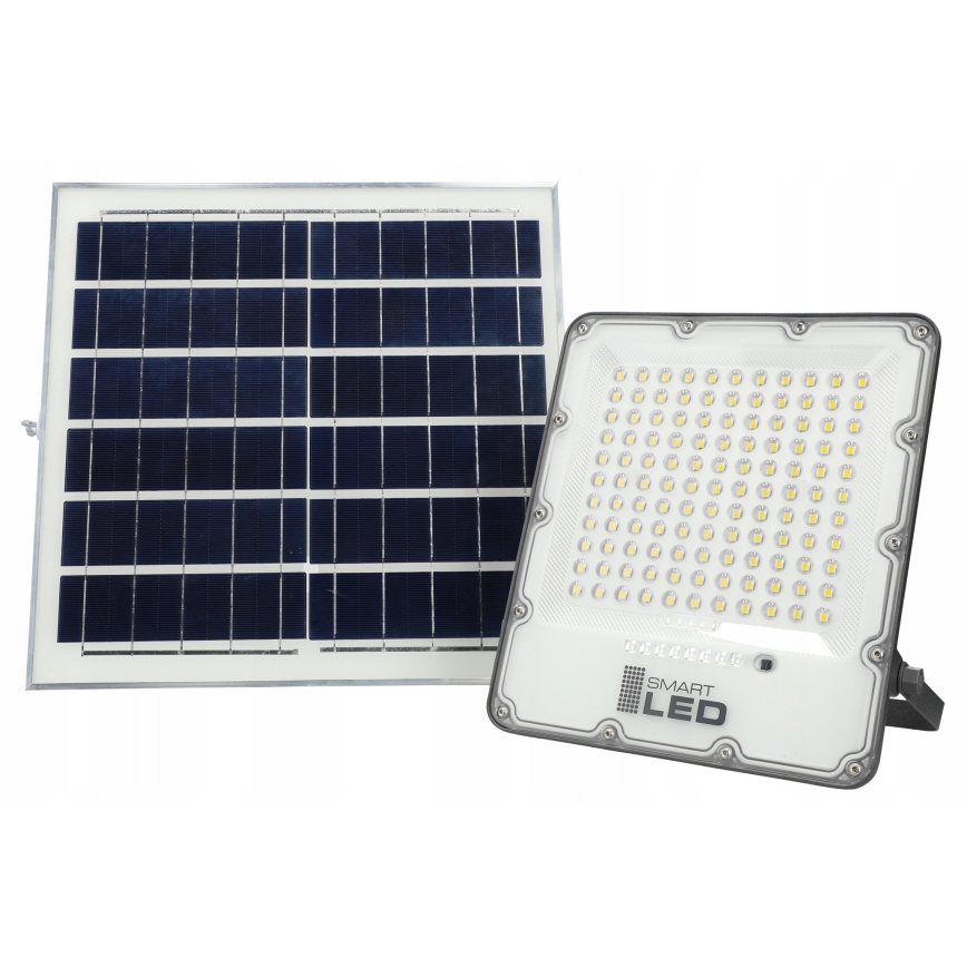 Projecteur solaire LED dimmable LED/150W/3,2V 5000K 15000 mAh IP65 noir + télécommande