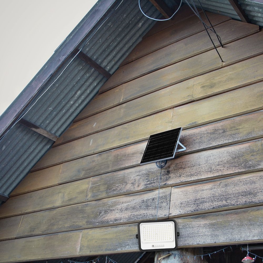 Projecteur solaire LED dimmable LED/300W/3,2V 2000-8000K IP65 15000 mAh noir + télécommande