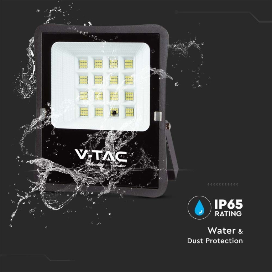 Projecteur solaire LED extérieur LED/12W/3,2V 6400K IP65 10000 mAh + télécommande