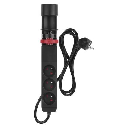 Prolunga con attacco alla tavola 3Z + 3xUSB 1,5m nero