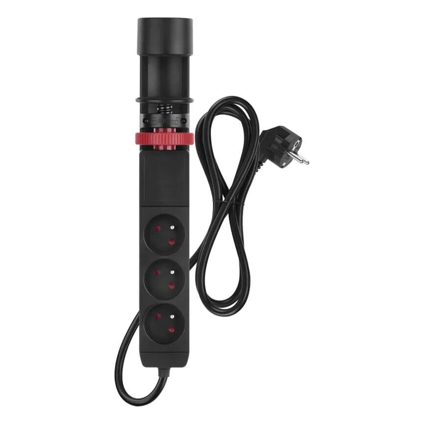 Prolunga con attacco alla tavola 3Z + 3xUSB 1,5m nero