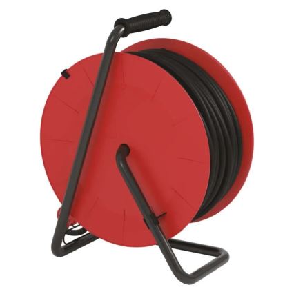 Prolunga con avvolgicavo con 4 prese 50m rosso IP44