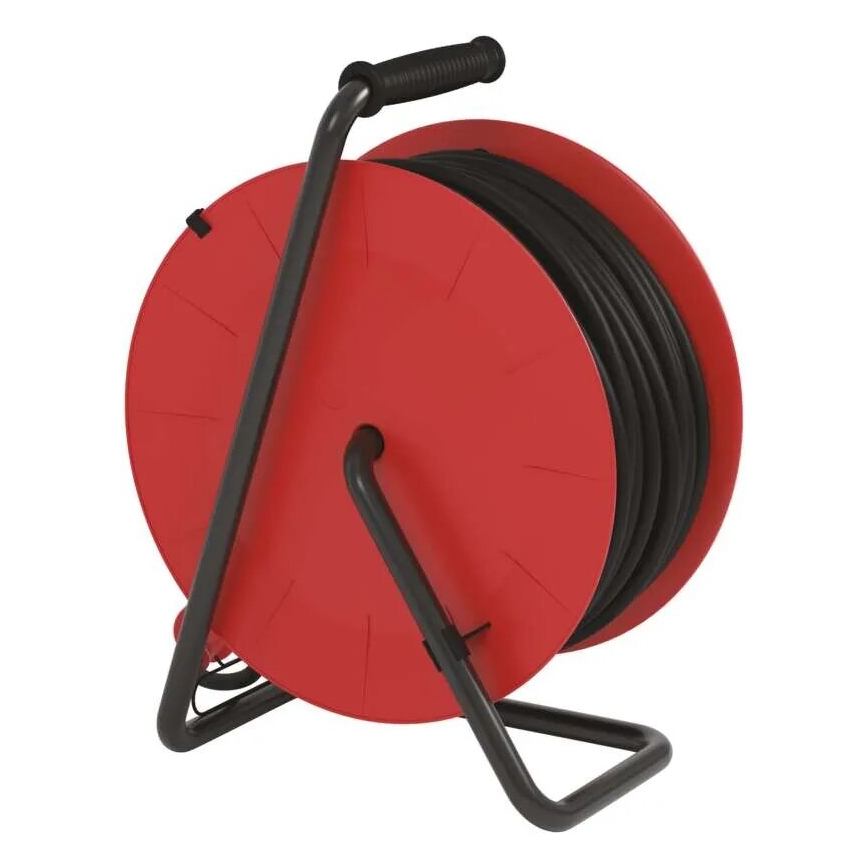 Prolunga con avvolgicavo con 4 prese 50m rosso IP44