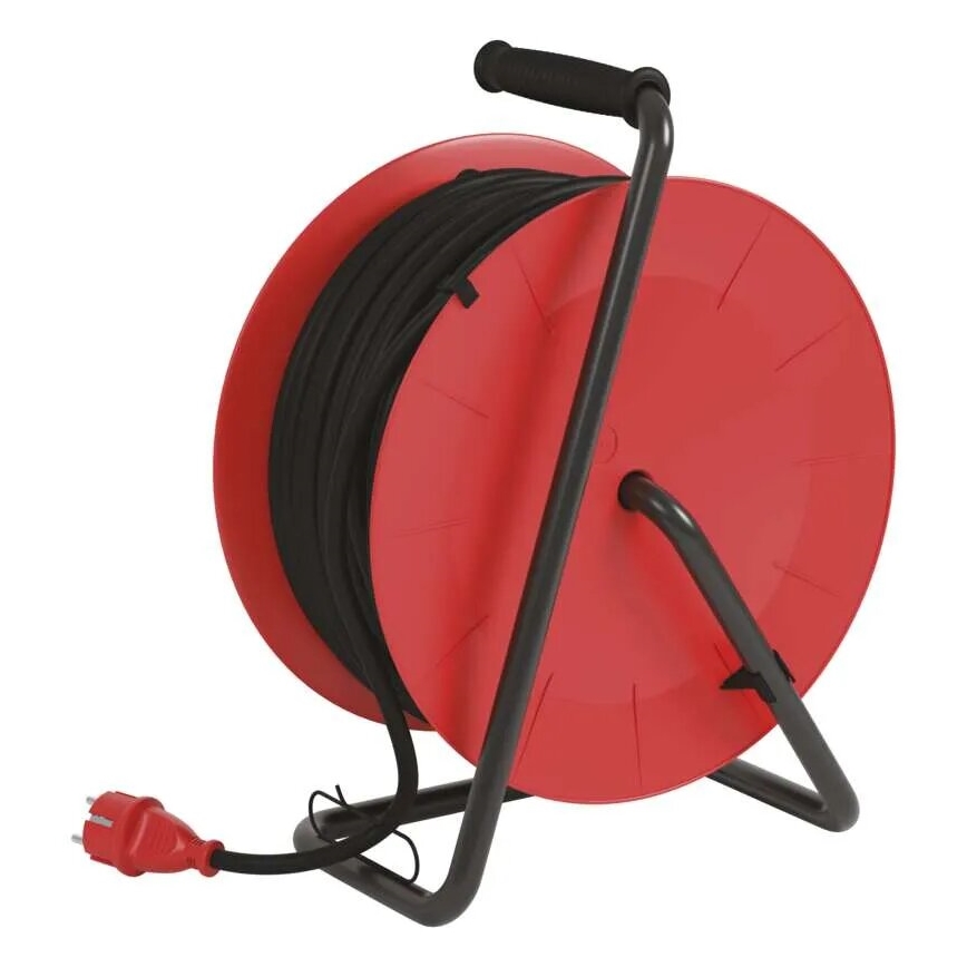 Prolunga con avvolgicavo con 4 prese 50m rosso IP44