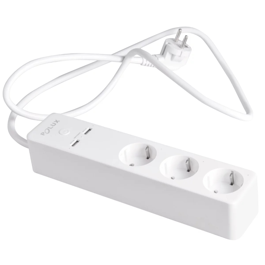 Prolunga SMART con interruttore 1,5m + 2xUSB/Wi-Fi Tuya SCHUKO