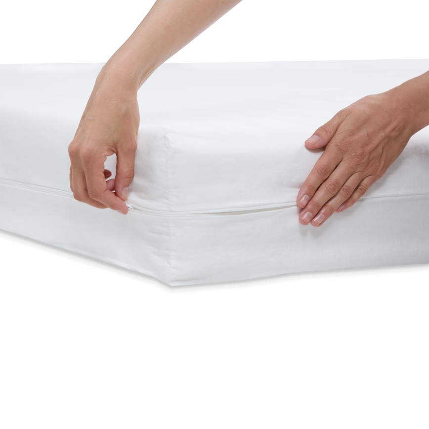 ProtecSom - Protège-matelas anti-acariens 90 x 200 x 22 cm