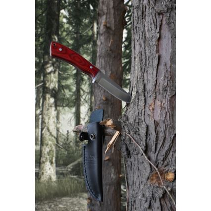 Pugnale con fodero in pelle 21 cm