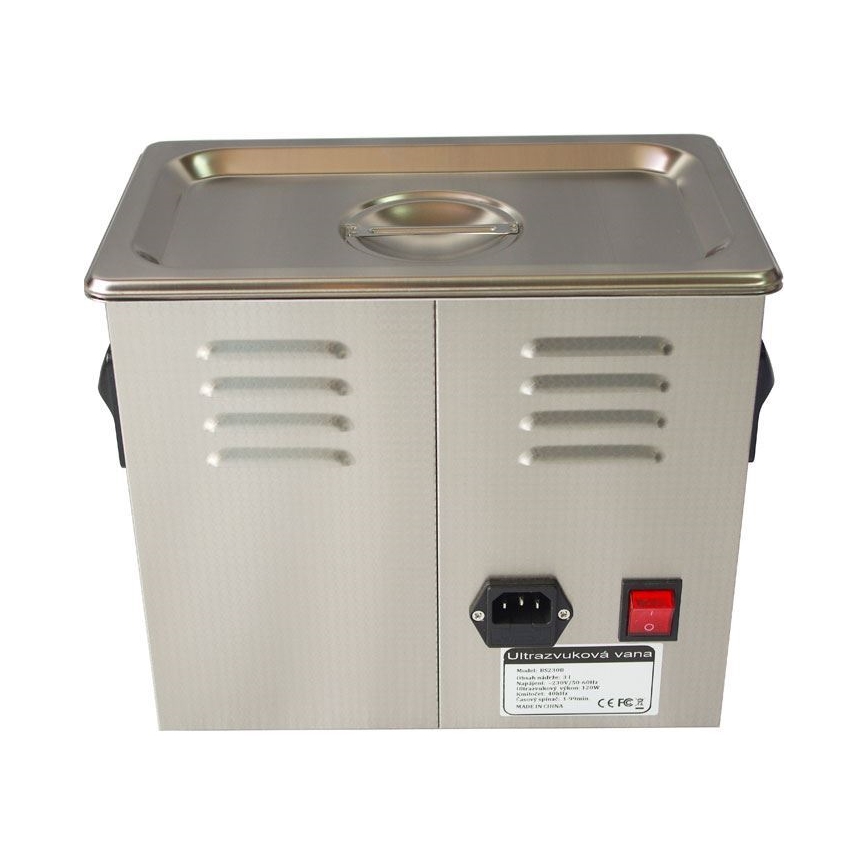 Pulitore ad ultrasuoni digitale 120W/230V 3 l