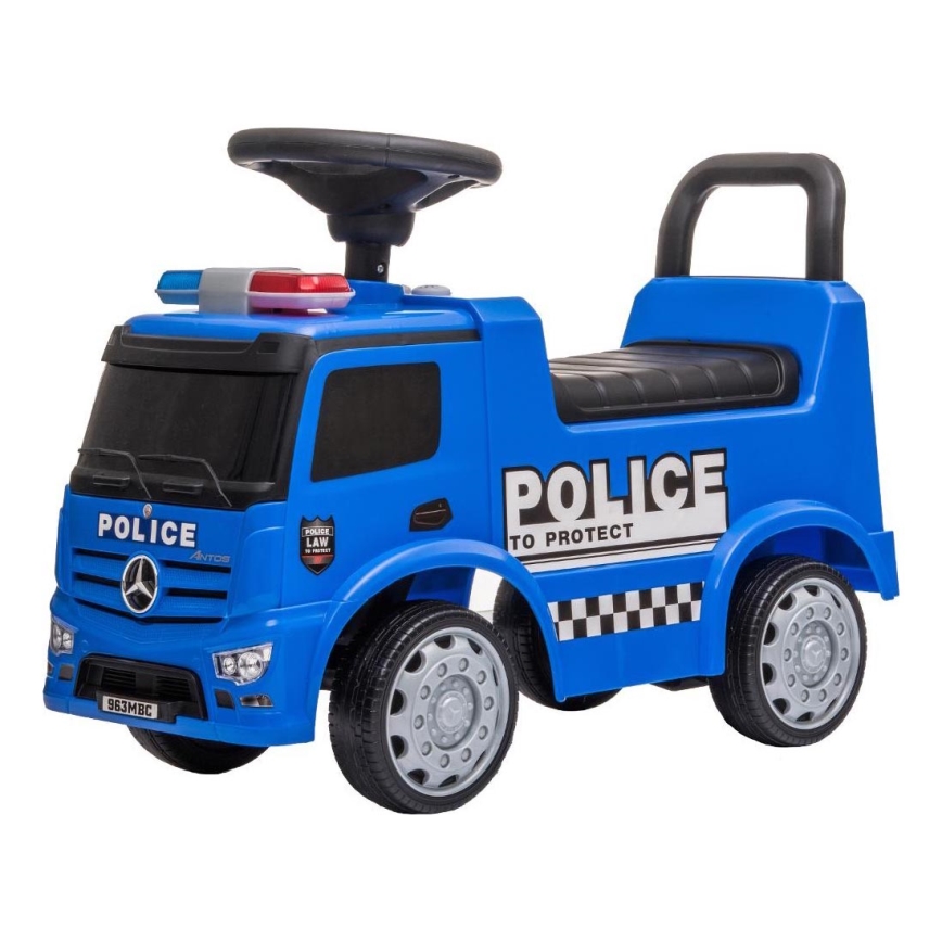 Push macchina Mercedes Auto della polizia blu