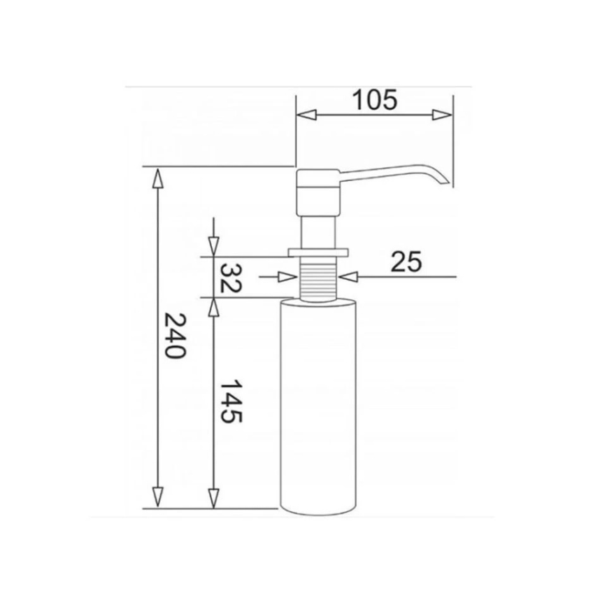 Pyramis 29192191 - Dispenser da incasso per sapone cromo lucido