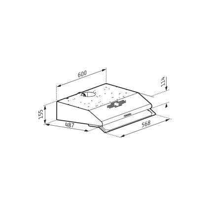 Pyramis 65029502 - Dualmotor-Dunstabzugshaube STANDARD 60 cm Edelstahl