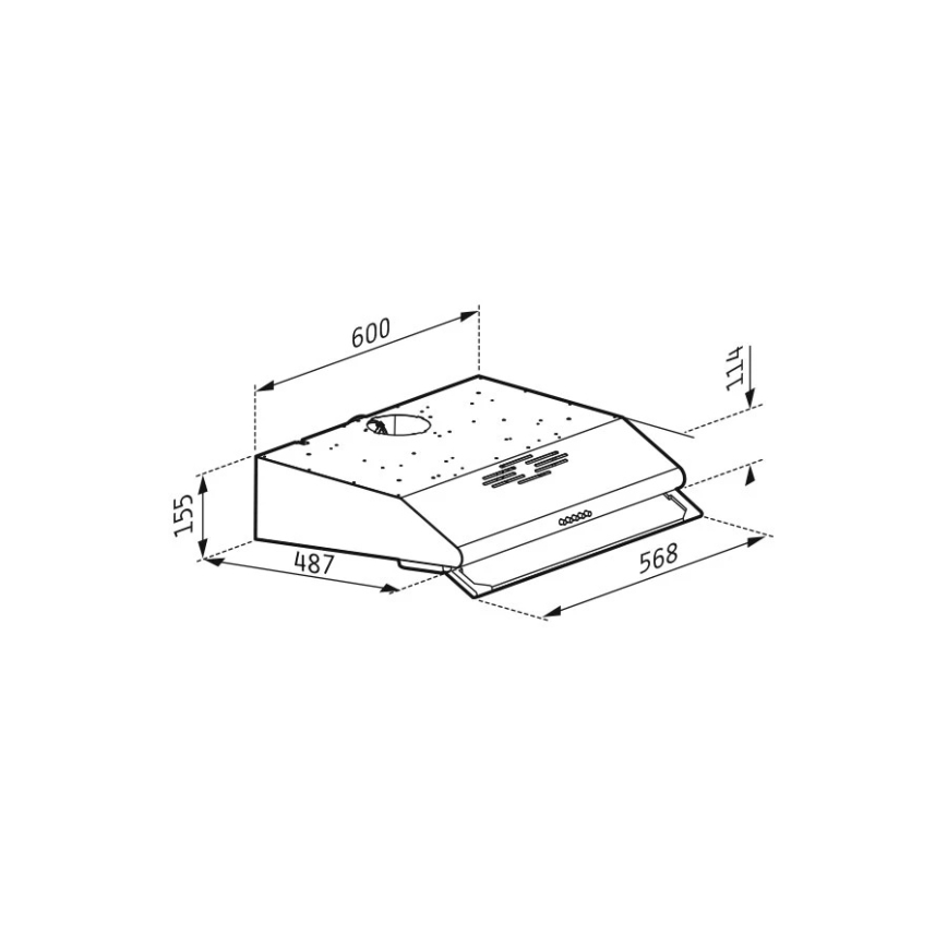 Pyramis 65029502 - Dualmotor-Dunstabzugshaube STANDARD 60 cm Edelstahl