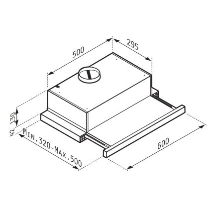 Pyramis 65040001 - Cappa aspirante SLIDING NT 60 cm bianca
