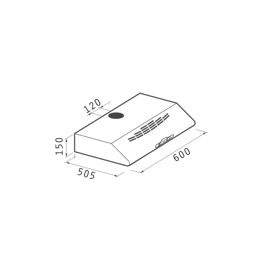 Pyramis 65041701 - Cappa aspirante STANDARD HOOD 60 cm nera