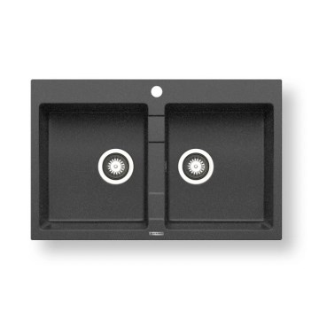 Pyramis 70053201 - Évier de cuisine SPARTA 78 x 50 cm granit/noir
