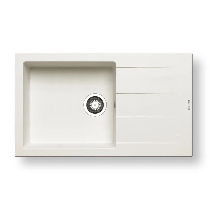 Pyramis 70070611 - Lavello da cucina ATHLOS 86x50 cm granito/bianco