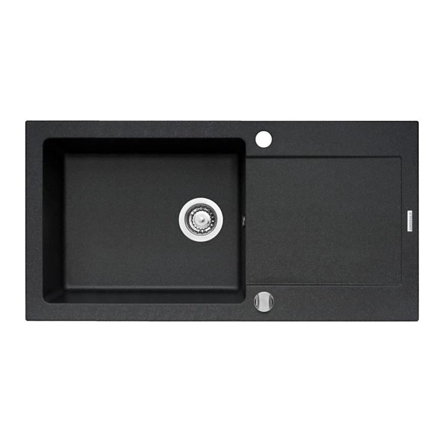 Pyramis 70089601 - Lavello da cucina MIDO 100x50 cm granito/nero