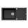 Pyramis 70089601 - Lavello della cucina MIDO 100x50 cm granito/nero